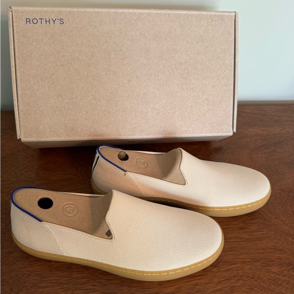 NWT Rothy’s slip ons-Vanilla Bean